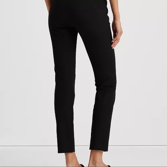 Lauren Ralph Lauren Women’s Black Side Zip Flat Front Tapered Leg Pants Size 12 - Picture 3 of 16